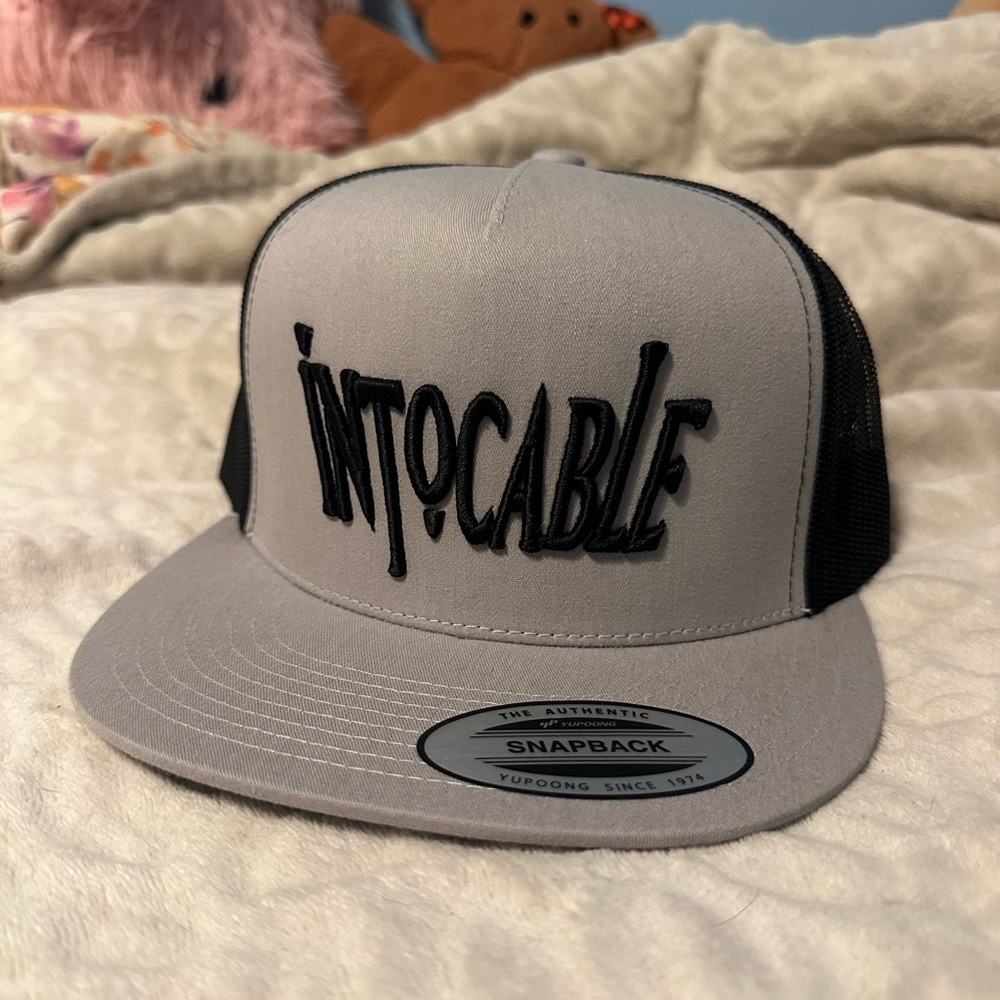 Gray and Black Intocable Snapback Hat